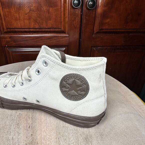 Converse CTAS Pro Mid Egret Brown Leather Shoes Mens 8.5 Womens 10.5 A09234C NEW - Picture 7 of 13